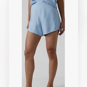 NWT ATHLETA Calm Cool Short Quarry Blue XS Silky Bridal Loungewear